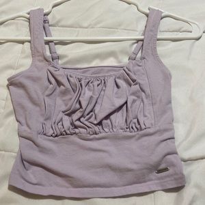 -purple hollister scrunched tank, size small